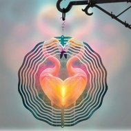 HelloYoung Metal Heart Butterfly Kinetic Wind Spinner Outdoor Garden Decor Hypnotic Swing Gift Mom