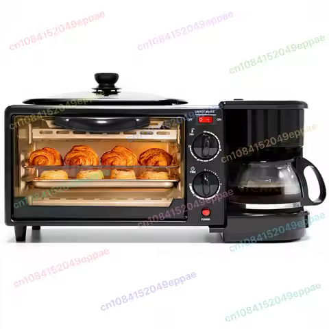 Export Multifunctional Household Bread Machine 3-in-1 Breakfast Machine Small Electric Oven Automati