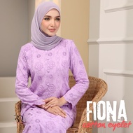 Baju Kurung Cotton Eyelet 3D in Purple Lavender💜Baju Kurung Fiona cotton Eyelet 3D Cantik for Raya🎉