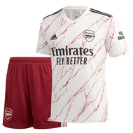 Men 20/21 Arsenal Away Jersey Set Short Sleeve Football Jersey Kit Tops+Shorts Soccer Jersi Suit