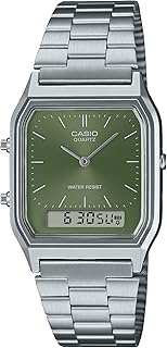 Vintage Retro Modern Olive Watch AQ230A-3A, Olive