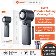 JAMAY Portable Handheld Fan 8000mAh 30h cooling Foldable Hand Fans with 199 gears strong wind F5Pro