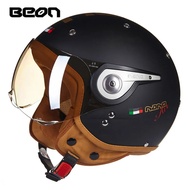 BEON B-110 Motorcycle Helmet beon 3/4 Open face helmets Retro Capacete motocross casque moto vintage