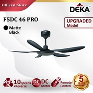 DEKA F5DC PRO F5DCL 56" | F5DCBABYL 46" 5 Blades DC Motor 20 Speed Control + Reverse Ceiling Fan wit