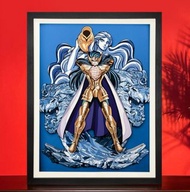 聖鬥士星矢 聖闘士星矢 Knights of the Zodiac 黃道十二宮戰士 水瓶座 卡妙 立體畫(45cm*33cm)