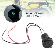 USB ชาร์จซ็อกเก็ต12V + C ชนิดเหมาะสำหรับยามาฮ่าเร็ว PG-1 2023-2024