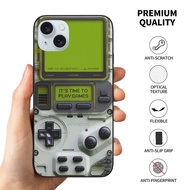 Green Gameboy Flat Printing Phone Case Protective Cover Iphone 16 17 Pro Max Plus X S