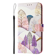 For Nubia V70 Max Case Cute Painted Pattern Flip Phone Case for ZTE Blade V70 Max Case ZTE Blade V70