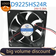 QX 1pc YXD9225HS24R Original YUXUN 24V 0.28A 9.2CM 9225 Welding Machine Cooling Fan