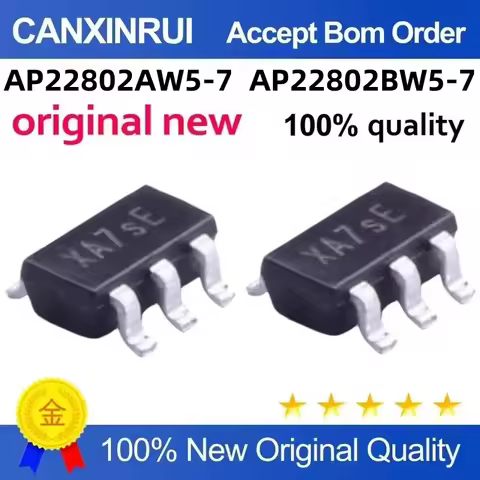 (5-100 pieces) AP22802AW5-7 silk screen XA AP22802BW5-7 silk screen XB SOT23-5 load driver IC