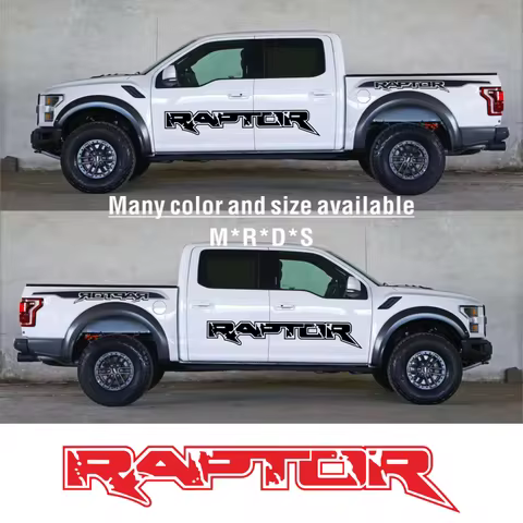 2Pcs Car Stickers For Ford Raptor F150 F250 F350 F450 F550 F650 F750 Pickup Auto Vinyl Film Sport De
