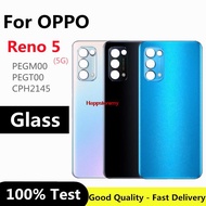 Habe-6.43" For Oppo Reno 5 Back Battery Cover Door Housing case Rear Glass Case for OPPO Reno 5 Battery Cover