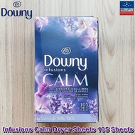 Downy® Infusions Calm Dryer Sheets 200 Sheets แผ่นหอมอบผ้า ดาวน์นี่ อินฟิวชั่น แผ่นปรับผ้านุ่ม แผ่นอ