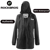 ROCKBROS เสื้อกันฝนสำหรับจักรยานกันน้ำได้อย่างเต็มที่ เสื้อกันฝนสำหรับจักรยานยนต์ไฟฟ้า มอเตอร์ไซค์กันลม