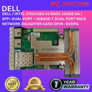 DELL / INTEL X710/I350 V2 RNDC 10GBE DA / SFP+ DUAL PORT + 1GBASE-T DUAL PORT RACK NETWORK DAUGHTER 
