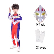 เด็ก Ultraman คอสเพลย์เครื่องแต่งกายเสื้อยืดกางเกงเสื้อคลุมชุด Zero Tiga Geed Orb Zett ชุดฮาโลวีนวัน