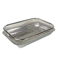 Stainless Steel Rectangular Draining Basket Kitchen Vegetable Washing Basket Fruit Dish Fruit Basket