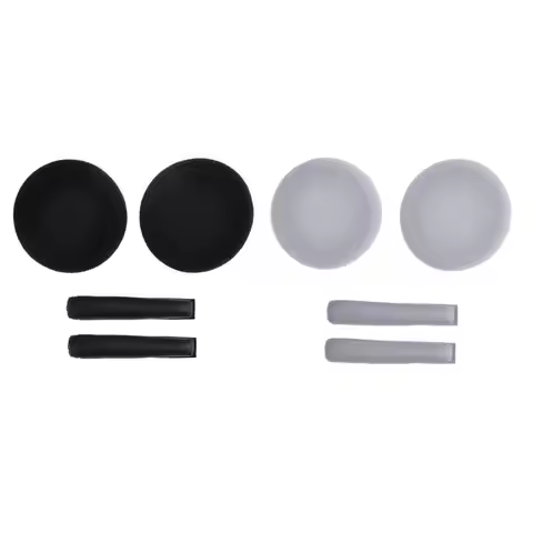 1 Pair Replacement Earpads With Headband Cushions Black/White For Sennheiser PX100 PX200 PX80 Headph