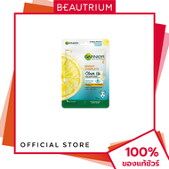 GARNIER Skin Naturals Bright Complete Clear Up Anti-Acne Mask มาส์กแผ่น BEAUTRIUM บิวเทรี่ยม การ์นิเ