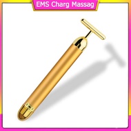 【Hot Sale】 ❉ 乀 卍 F48 portable energy electric beauty bar waterproof 24k gold pulse firming massager roller facial eye pouch remover face care tool