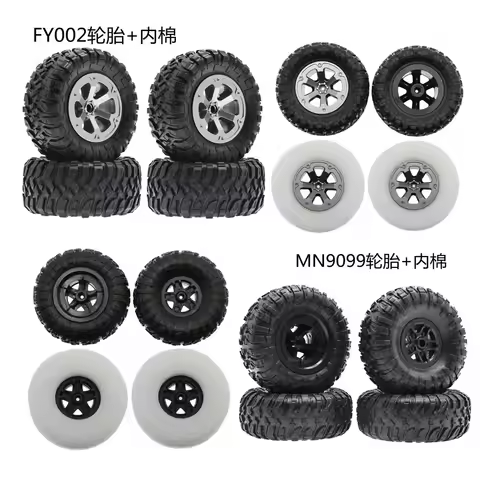 JJRC Model Car Accessories 1:12 Off-Road Wheels Military Truck RC Remote Control Car Tyres FY002 MN9