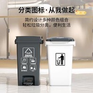 1JUE腳踏式垃圾分類垃圾桶商用腳踩帶蓋廚房廚餘家用餐飲庭院