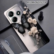 HP 01-GB REDMI NOTE 14 5G Softcase - Flexible rubber material - BUTTERFLY Motif- flexible silicone -