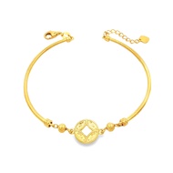Top Cash Jewellery 916 Gold Ancient Coin Adjustable Baby Bangle