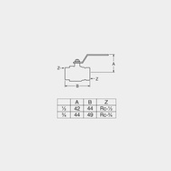 Promo San-Ei Stop Valve Ball Valve 1/2" Brass VN 650F COD