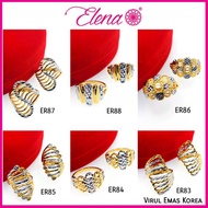 Elena Emas Korea Emas Sadur Cincin Dewasa ER83/ER84/ER85/ER86/ER87/ER88
