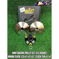 HONDA CLICK 125i v1 / v2 / v3 / CLICK 150i v1 / v2 HIRC PULLEY SET WITH DRIVE FACE 13.5 DEGREE TAIWA