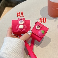 AirPods Pro2 AirPods Pro Airpods3 gen3 AirPods2 Creative Cartoon Lotso Strawberry Bear Protective Soft Leather Case