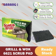 3M Scotch Brite 6621 Grill & Wok Scrub Pad Scrubber Brick Concrete BBQ Brush 3M™ Scotch-Brite® Grill