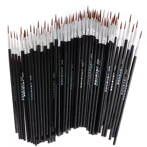 20Pcs Makeup Drawing Pen Nail Art Brush Fine Hand Painted Thin Hook Line Pen Nylon Brush Acrylic Pai