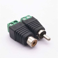 แจ็คRCA [100pcs] แบบกด CCTV Jack DC ตัวผู้ ตัวเมีย แบบกด เป็นหัวต่อ Connector type RCA