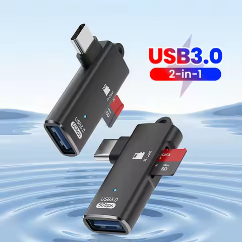 2 in 1 USB C OTG Adapter Type-C to USB3.0 Data Transmission + TF Card Reader Connector For iPhone 15