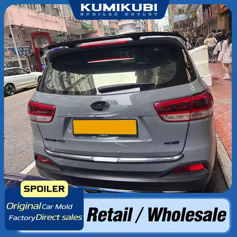 For KIA SORENTO Spoiler 2015-2021 High Quality ABS Material Car Rear Wing Sport Accessories Body Kit