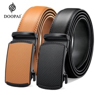 DOOPAI Multicolor รองเท้าผู้ชายหนังแท้เข็มขัดธุรกิจแฟชั่นสายรัด Ratchet วัวเข็มขัดหนัง3.5ซม.ความกว้าง