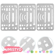 UMISTYDREAMUM9U 3 Pcs Erasing Shield, Stainless Steel 27 holes Drawing Drafting, Portable Circle Cra