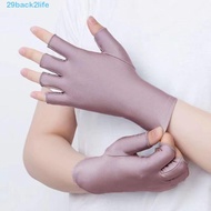 BACK2LIFE 1 Pair Women Sun Protection Gloves, Spandex Ice Silk Thin Ice Silk Gloves, Touch Screen Se
