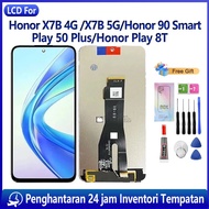 ORIGINAL LCD Untuk Honor X7B 4G /X7B 5G/Honor 90 Smart/Play 50 Plus/Honor Play 8T