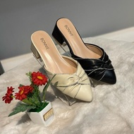 BONNIE HEELS SARUNG SEPARUH 867-1 TUMIT 1 INCI BLACK BIEGE