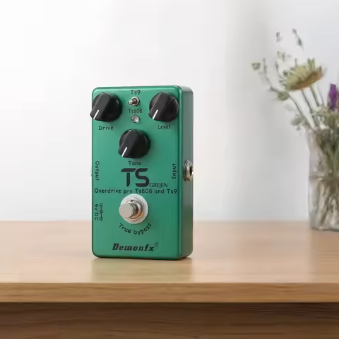 Demonfx TS GREEN Professional Overdrive Effect Pedal Merges Classic TS9 and TS808 Tones True Bypass 
