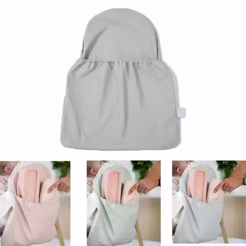 Portable Highchair Handy Pocket Pouch PU Baby Highchair Back Hanging Bag Dining Chair Back Storage B