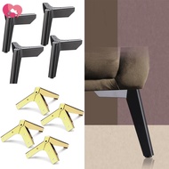 4Pcs Metal Furniture Legs 3.94inch Height Triangle Furniture Feet Heavy Duty Cabinet Sofa Support Le
