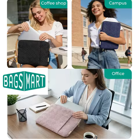 BAGSMART 13-13.3 inch Laptop Sleeve Portable Laptop Cover Compatible Computer Protective Case with P
