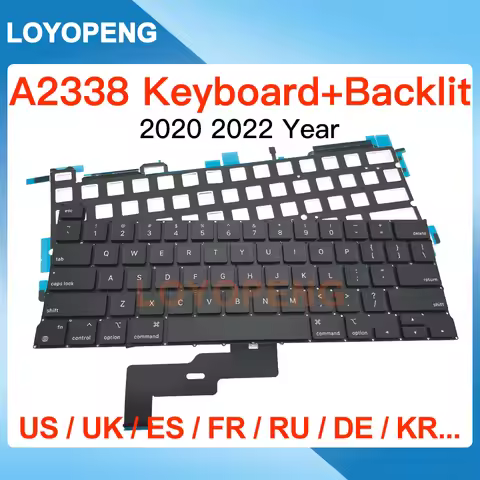 A2338 Replacement Keyboard US UK EU for Loptop MacBook Pro 13" M1 M2 Keyboard Backlit 2020 2022 Year