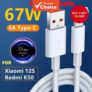 Quick 6A Charging Cable Supports For Xiaomi  Mi Turbo 33W 67W Max Fast Charger