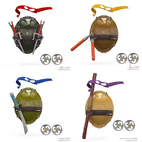 Teenage Mutant Ninja Turtles TMNT Turtle Shell Backpack Cosplay Costume Set for Boys Party Role Play