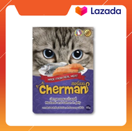 Cherman อาหารแมวเปียก รสปลาทูและแซลมอน ในเยลลี่ 85 g.